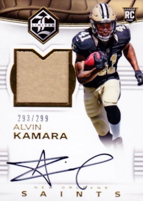 Amara Darboh autographed player worn jersey patch football card