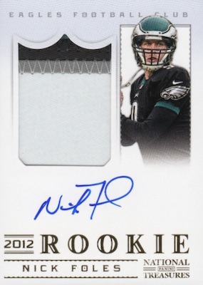 2012 Absolute NICK FOLES #25 Rookie RC War Room Patch Eagles/Chicago Bears!