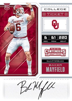 2018 Panini Contenders Draft Picks Football