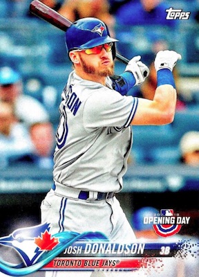 Josh Donaldson Blue Jays Signed 2018 Topps 35 Anniversary #83-45 Card –