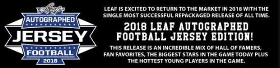 2018 leaf autographed football jersey