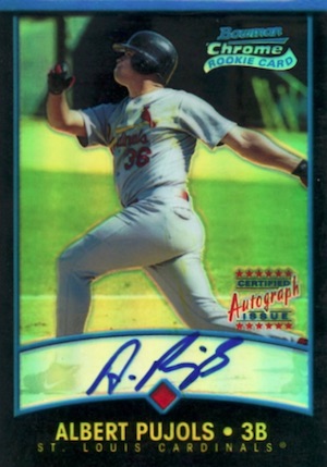 2001 Bowman Chrome Refractor Autograph #340 Albert Pujols Signed