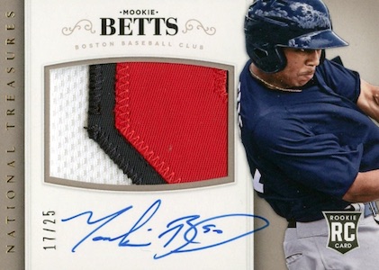 Mookie Betts Baseball Card - Autographed