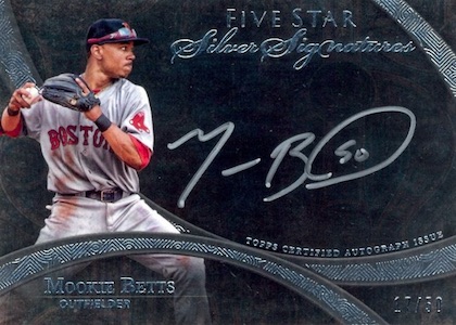 Mookie Betts Baseball Card - Autographed