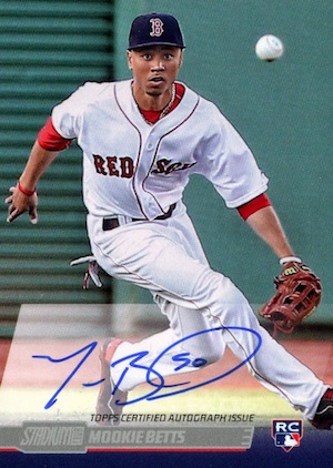 MOOKIE BETTS 2020 AUTOGRAPH Collectors Mlb Trade Card Printed 