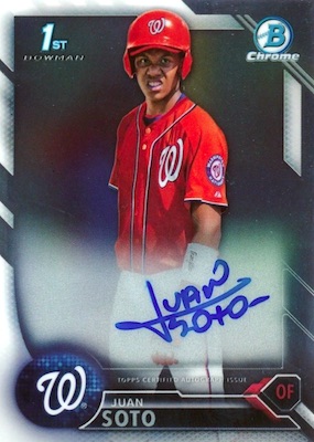 Topps Gallery Green Juan Soto Autographed Rookie Card #d/99 - Rare