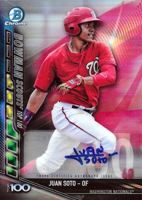 Juan Soto Autographed 2022 Topps Archives Card #100 Washington