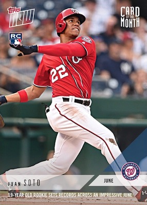 2) Juan Soto 2017 Bowman #BD-162, 2018 Topps Now #279 Rookie Card Lot —  Rookie Cards