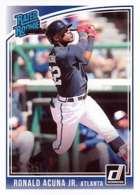 Ronald Acuna Jr. 2018 Topps #83-13 1983 Throwback SP Rookie Card PGI 1 —  Rookie Cards