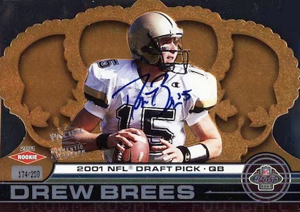 JOE BURROW DREW BREES 2020 2021 FLAWLESS ROOKIE DUAL AUTO /10 PSA 7.5 NR  MINT