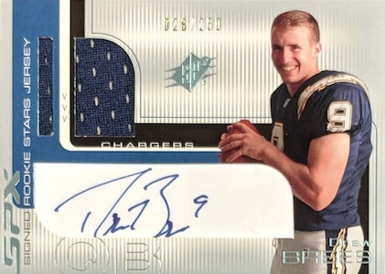 Brees, Drew 2007 Playoff Prestige Game Used Jersey