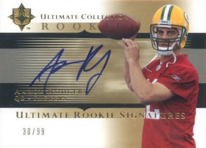 Aaron Rodgers Autographed 2018 Panini Kaboom Signed Card #AR Auto Grad