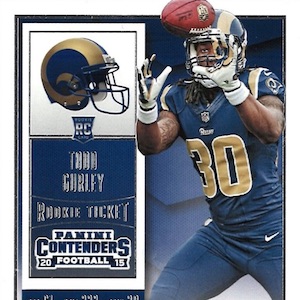 Todd Gurley Autographed and Framed Blue Rams Jersey