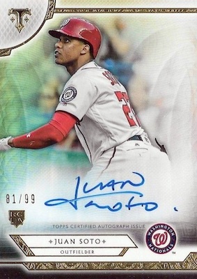 2018 Topps Five Star Baseball #FSA-JSO Juan Soto Certified Autograph Rookie  Card