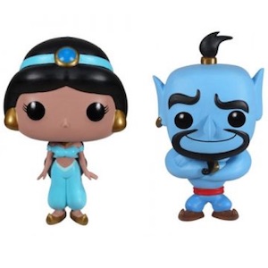 Funko POP! Disney Aladdin: Prince Ali, Jasmine in Disguise (Possible  Limited Chase Edition), Elephant Abu, Genie with Lamp (Collector's  Edition)