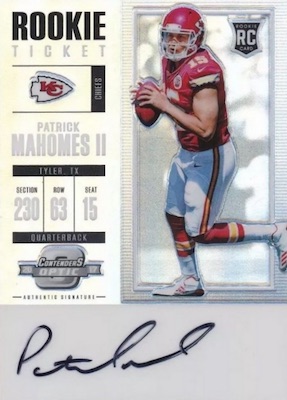 Sold at Auction: Patrick Mahomes 2017 Panini Playoff Card Auto /99 #RPS-PM