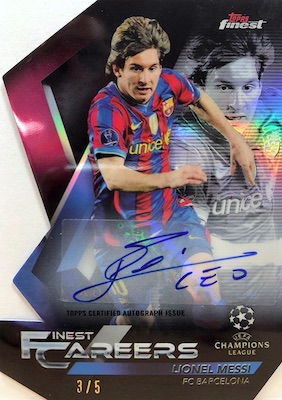 良品質2018-19 Topps Finest UEFA Champions League Lionel Messi 1/5 psa9 その他