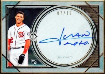 Juan Soto 2018 Topps Transcendent Autograph Auto Rookie Card RC 1/25