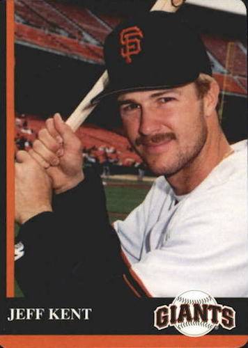 Jeff Kent player worn jersey patch baseball card (Houston Astros