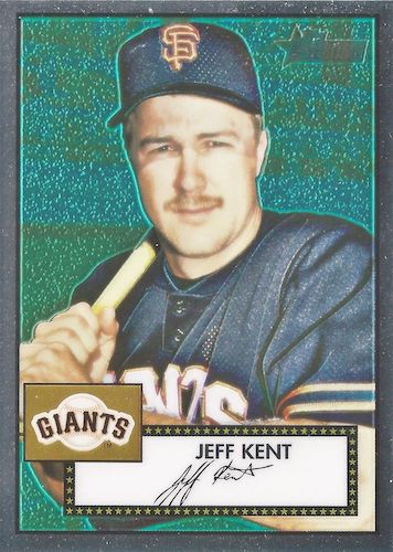 Jeff Kent player worn jersey patch baseball card (Houston Astros