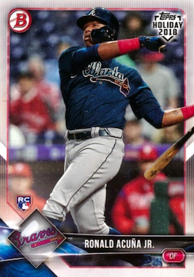 2018 Topps Update Mini Ronald Acuna JR. at Bat in Blue Jersey #US250 PSA  GEM MINT 10(IN-HAND)