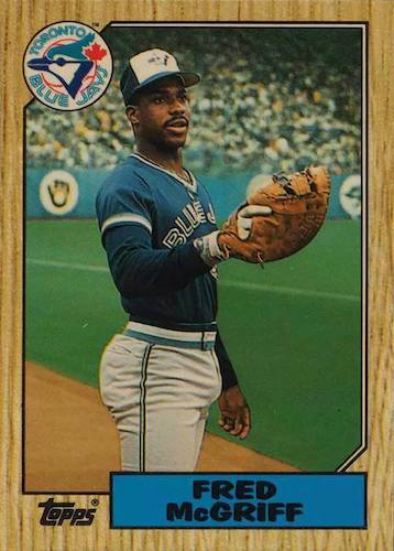 Fred McGriff 1986 DONRUSS RATED ROOKIE RC #28 TORONTO BLUE JAYS!