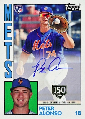 Pete Alonso Rookie 2019 Bowman Prospects #BP127 Mets Polar Bear –