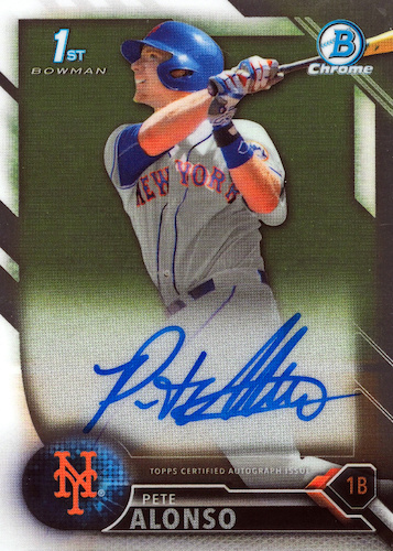 Facsimile Autographed Pete Alonso New York Blue Reprint Laser Auto