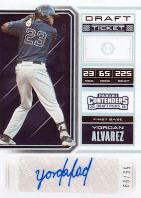 Yordan Alvarez 2018 Bowman's Best Best of 2018 Autographs - Green Refractor  #B18-YA Price Guide - Sports Card Investor