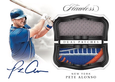 PETE ALONSO & KEITH HERNANDEZ 2021 PANINI FLAWLESS DUAL SIGNATURES EMERALD  1/3!