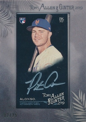 Pete Alonso #20 - Autographed Limited Edition of 99 Black Topps Card -  #52/99 - Features a Piece of Authenticated Game Used Home Run Bat from  9/15/21 - Alonso Hits 33rd HR of the Season