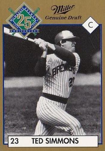 1985 Fleer #596 Ted Simmons VG Milwaukee Brewers