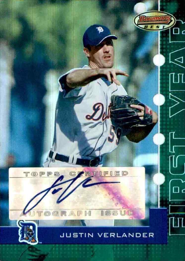 Justin Verlander Detroit Tigers Topps Signed Autographed Card 