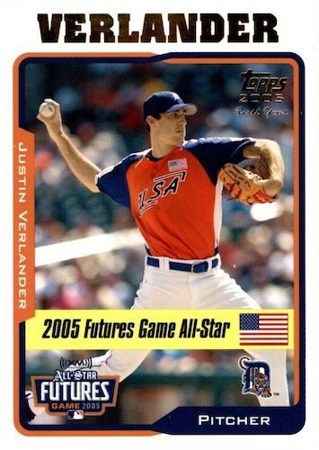 Justin Verlander player worn jersey patch baseball card (Houston