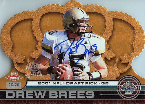 Drew Brees 2001 Sage Hit Rookie Card #15 Purdue Boilermakers