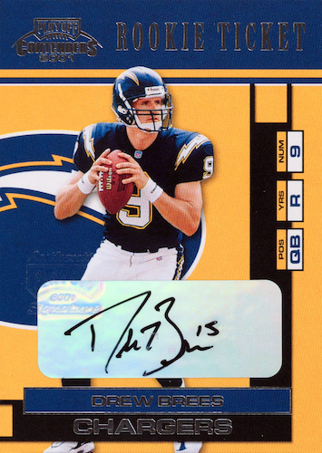 Autographed Drew Brees Chargers Football Slabbed Rookie Card Item#1283 –  Super Sports Center