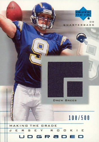 Drew Brees 2001 Sage Hit Rookie Card #15 Purdue Boilermakers