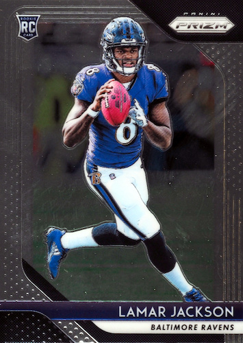 lamar jackson rookie jersey card