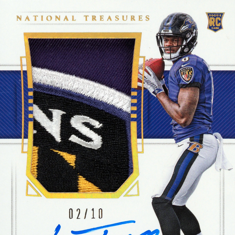 lamar jackson rookie jersey card