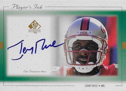 Jerry Rice - San Francisco 49'ers Wide Receiver - Signed 15” Lombardi  Trophy Replica (Beckett Certificate of Authenticity)