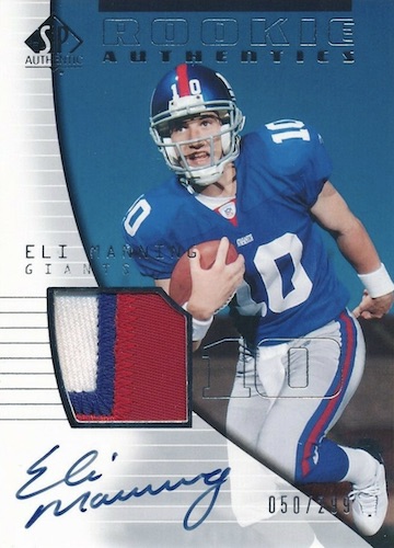 Eli Manning Certified Autograph Jersey Card