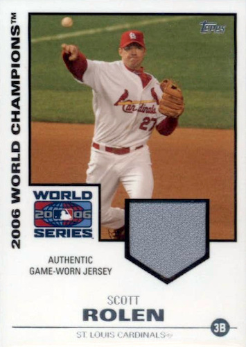 Adam Wainwright 2006 World Series 2007 Topps Jersey Relic Patch SP  Cardinals