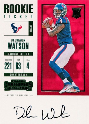 Deshaun Watson - 2018 Panini Score Color Rush Card #3 Houston Texans