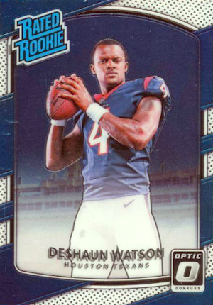 DESHAUN WATSON 2017 PRIZM GREEN SCOPE REF ROOKIE ON CARD AUTO #1/3