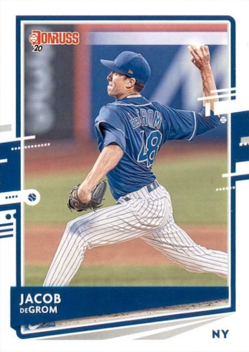 Jacob deGrom 2020 Panini Donruss The deGrominator #71 New York Yankees