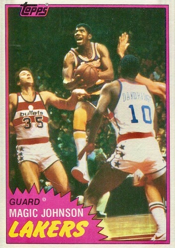 Sold at Auction: 1980 Topps Magic Johnson Rookie Allstar Card