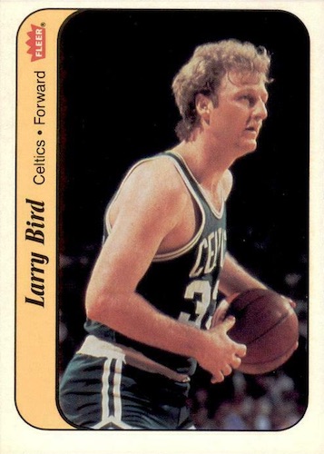 Larry Bird Basketball Card 1990 Fleer No 8 Boston Celtics NBA 