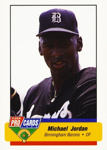 MICHAEL JORDAN ROOKIE CARD Birmington Barons BASEBALL RC Chicago White Sox  Bulls