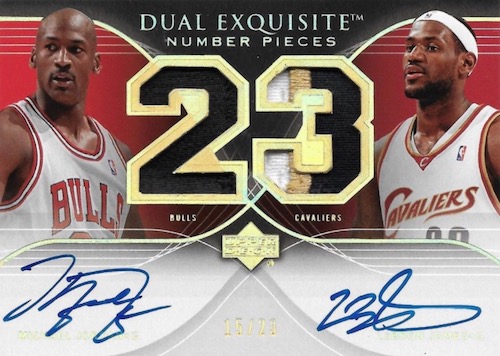 LeBron James & Michael Jordan 2005-06 SP Authentic Sign of the Times Dual  #JJ