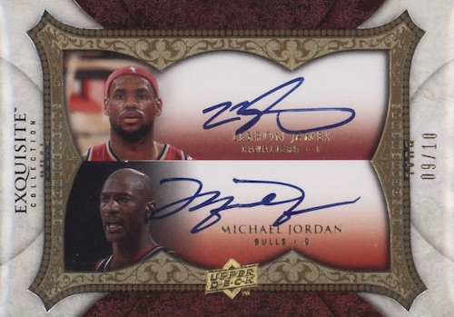 Top Michael Jordan and LeBron James Dual Autograph Cards Gallery List